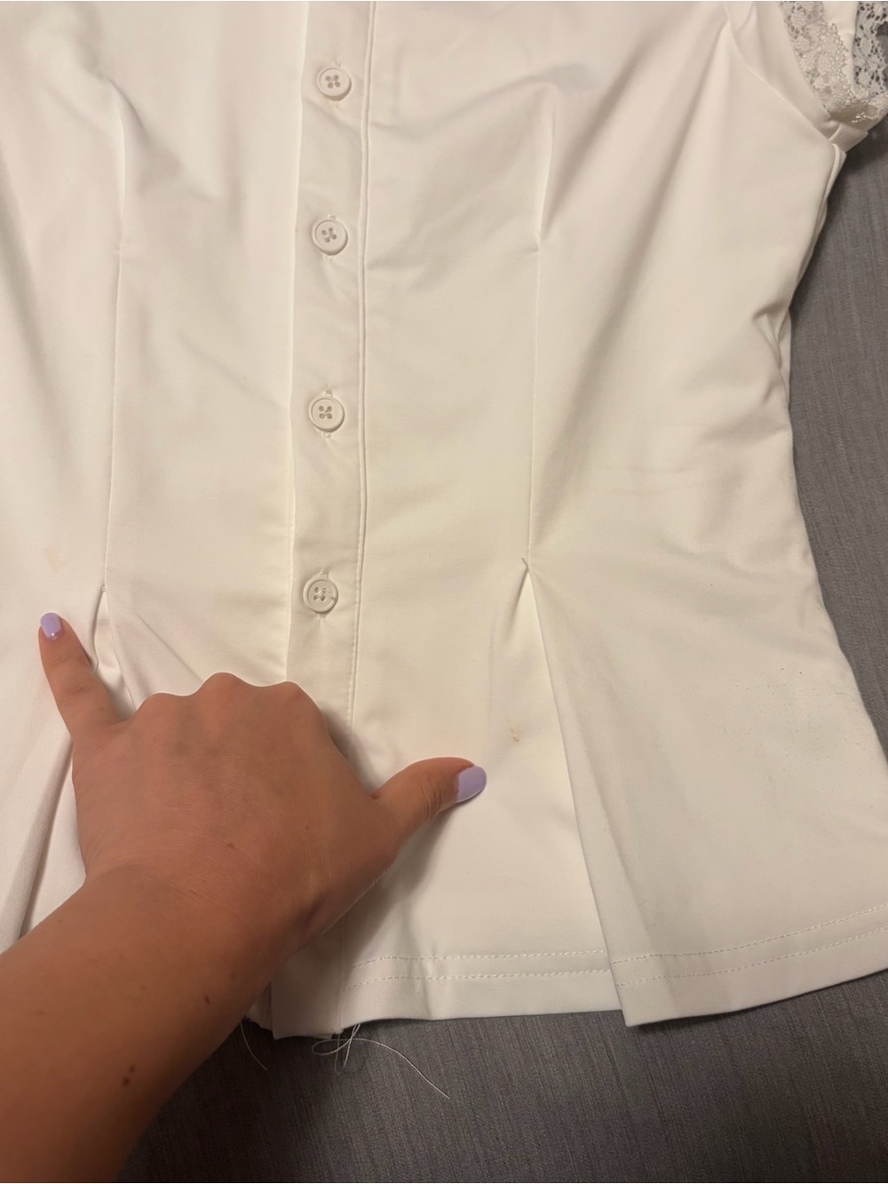 Peppermayo Landon Button Up Top (XXS) and Mini Skort (Small) Set, White - Picture 4 of 11
